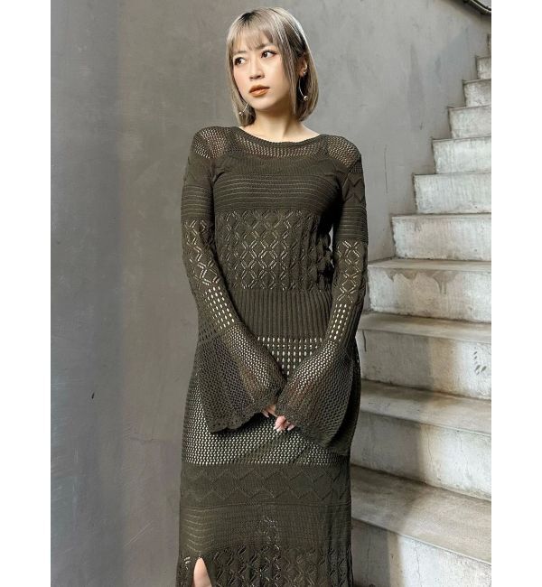 MURUA「クロシェニットワンピース」|ワンピース|