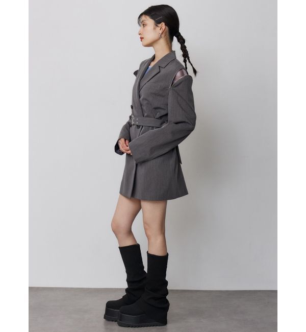 MURUA「ジャケットライクZIPミニワンピース」|ワンピース|