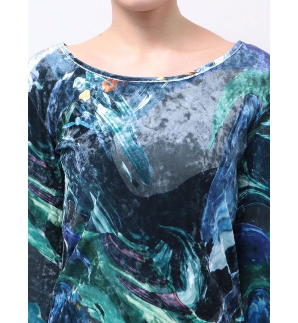 MURUA「ニュアンスプリントベロアトップス」|Tシャツ・カットソー|