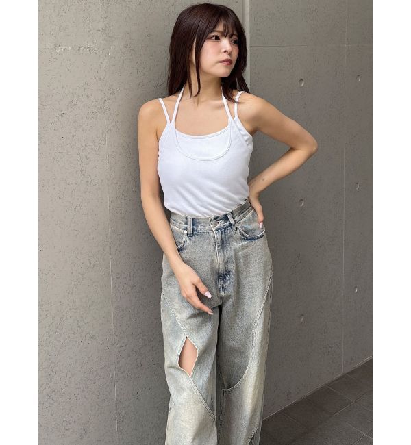 MURUA「カーブカットワークデニム」|デニム|