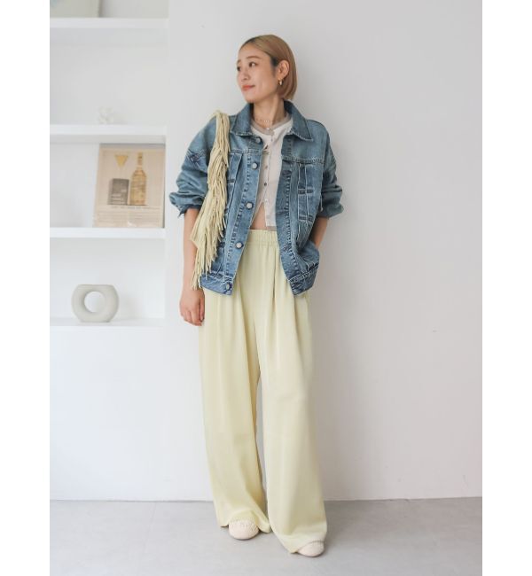 Ungrid「サテンタックワイドパンツ」|その他|