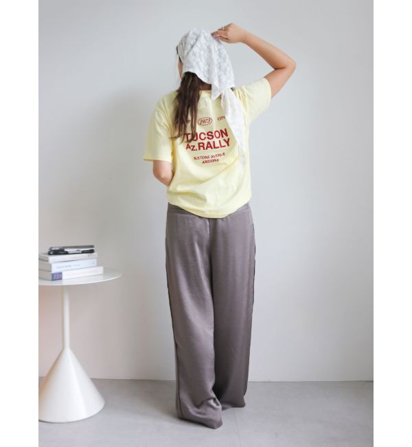 Ungrid「サテンタックワイドパンツ」|その他|