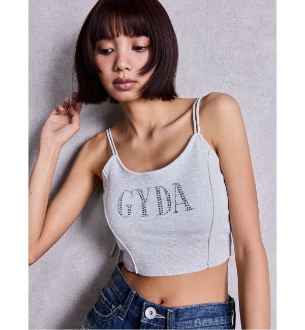 GYDA「GYDA bijouラメニットビスチェ」|キャミソール|シルバー