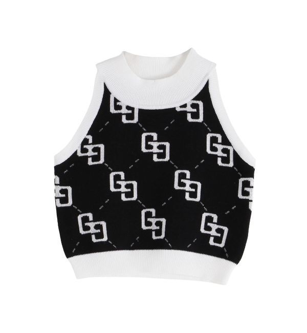 GYDA「GG glitter quiltingアメスリニットトップス」|ニット・セーター|