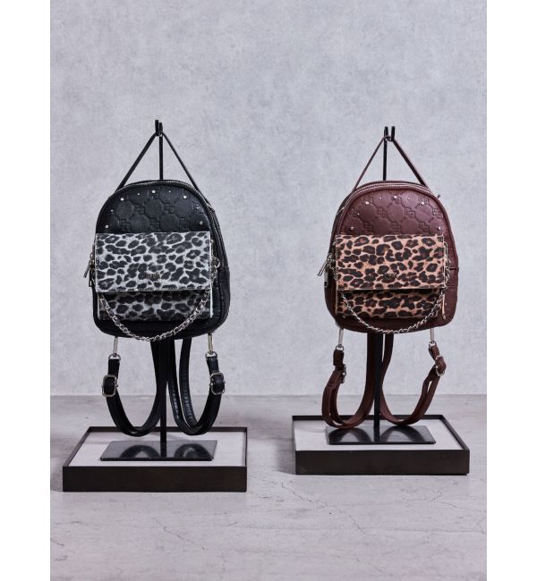 GYDA「GYDA leopard bijou 5WAYミニリュック」|リュック|