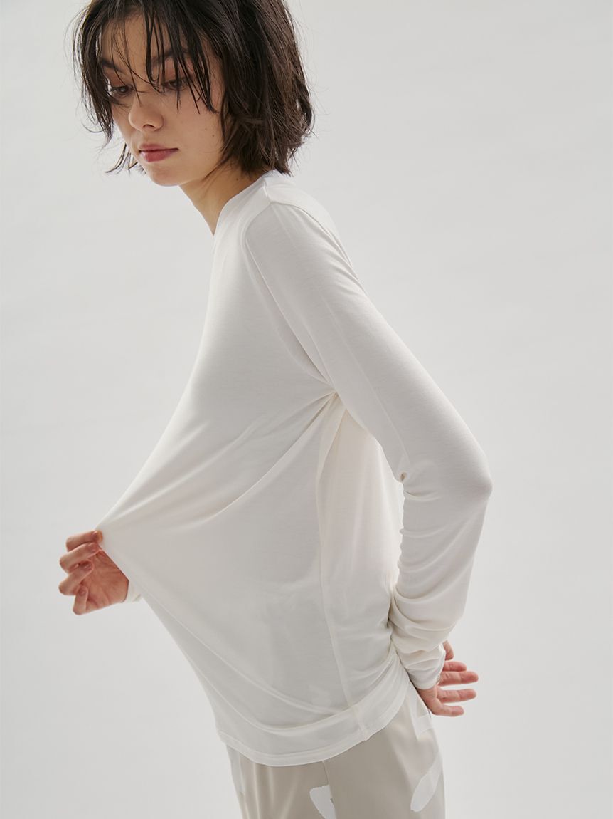 emmi atelier「バンブーロングスリーブカットソー」|Tシャツ・カットソー|