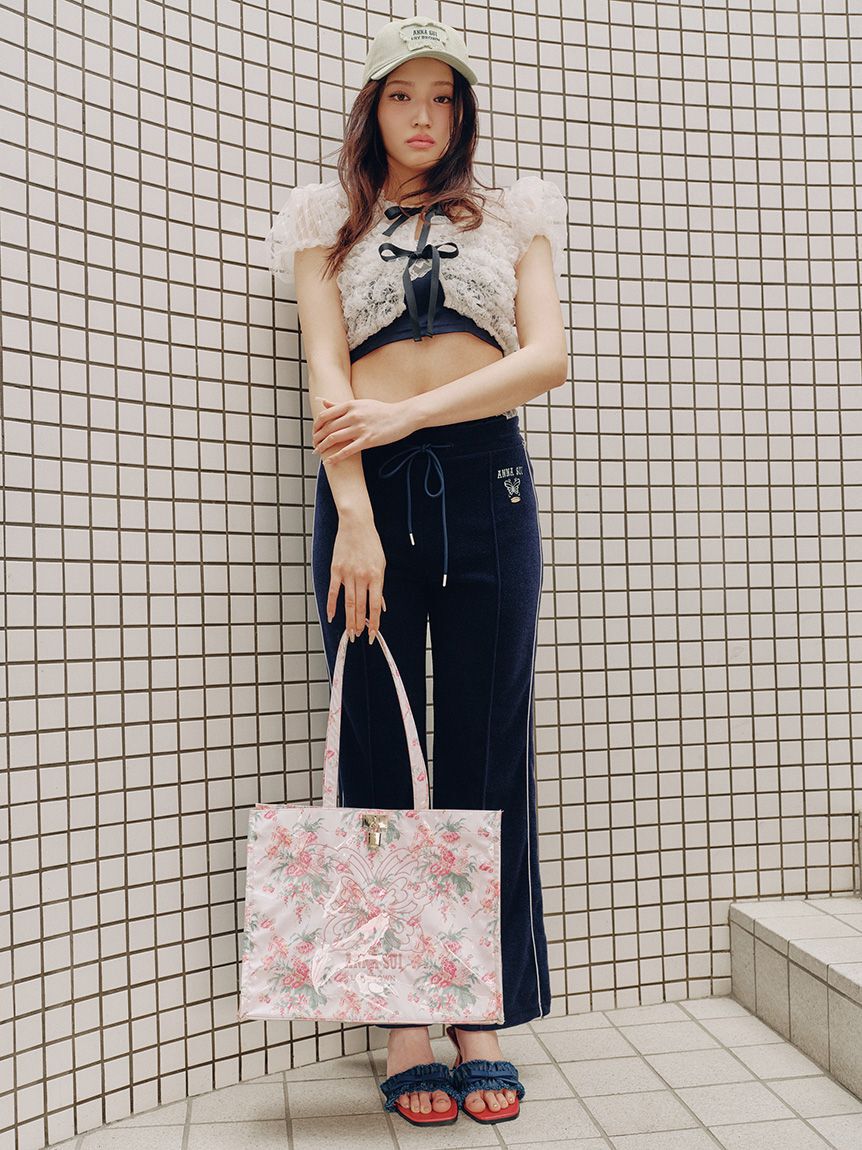 LILY BROWN「フリンジリボンミュールサンダル」|サンダル|