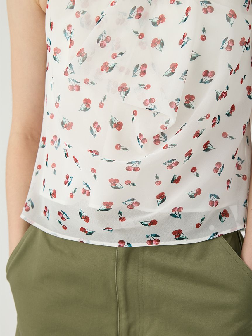 LILY BROWN「フルーツシフォンホルタートップス」|Tシャツ・カットソー|