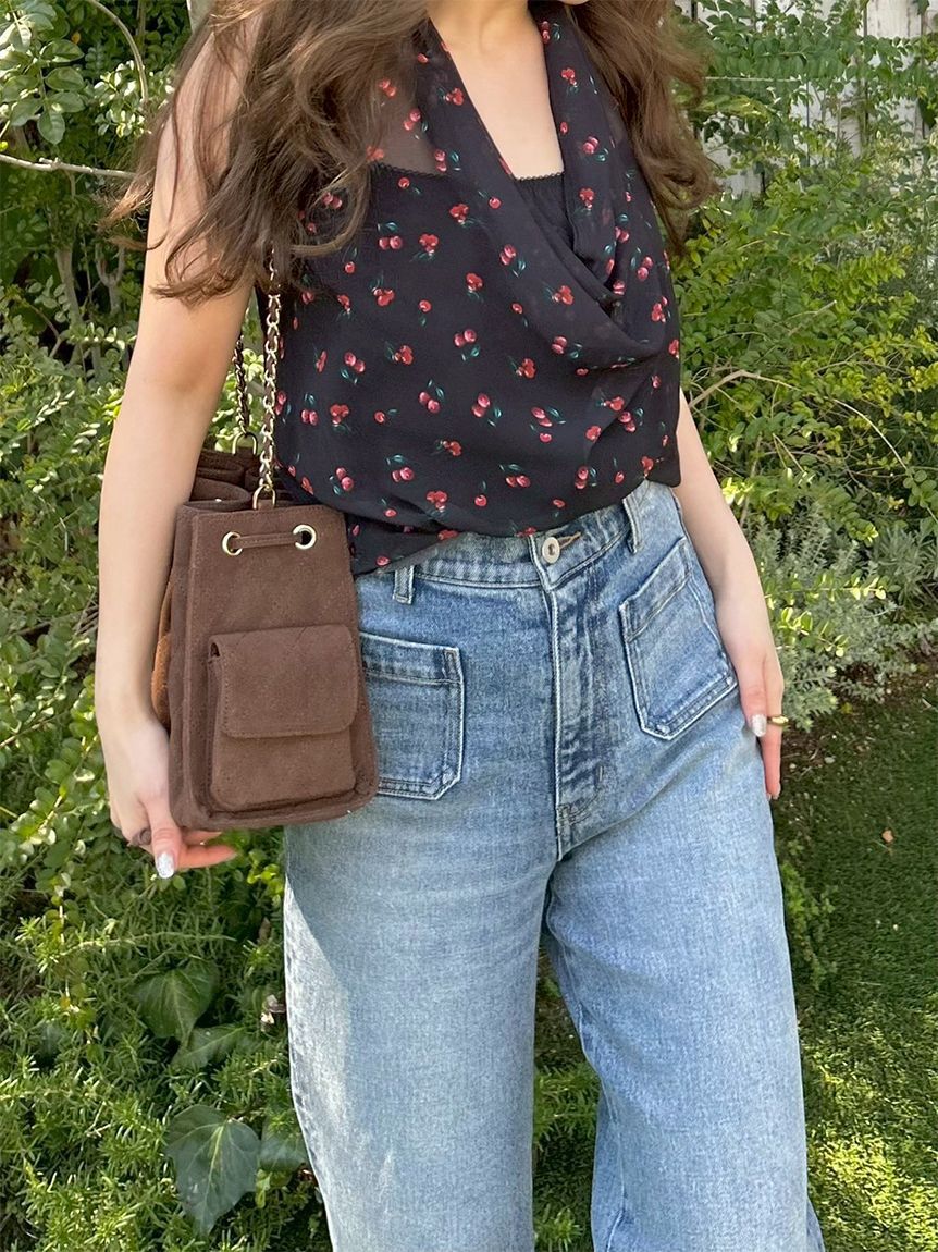 LILY BROWN「フルーツシフォンホルタートップス」|Tシャツ・カットソー|