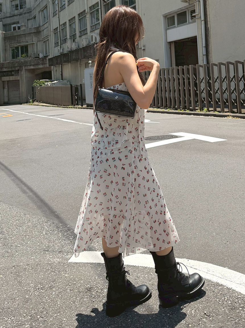 LILY BROWN「フルーツシフォンホルタートップス」|Tシャツ・カットソー|