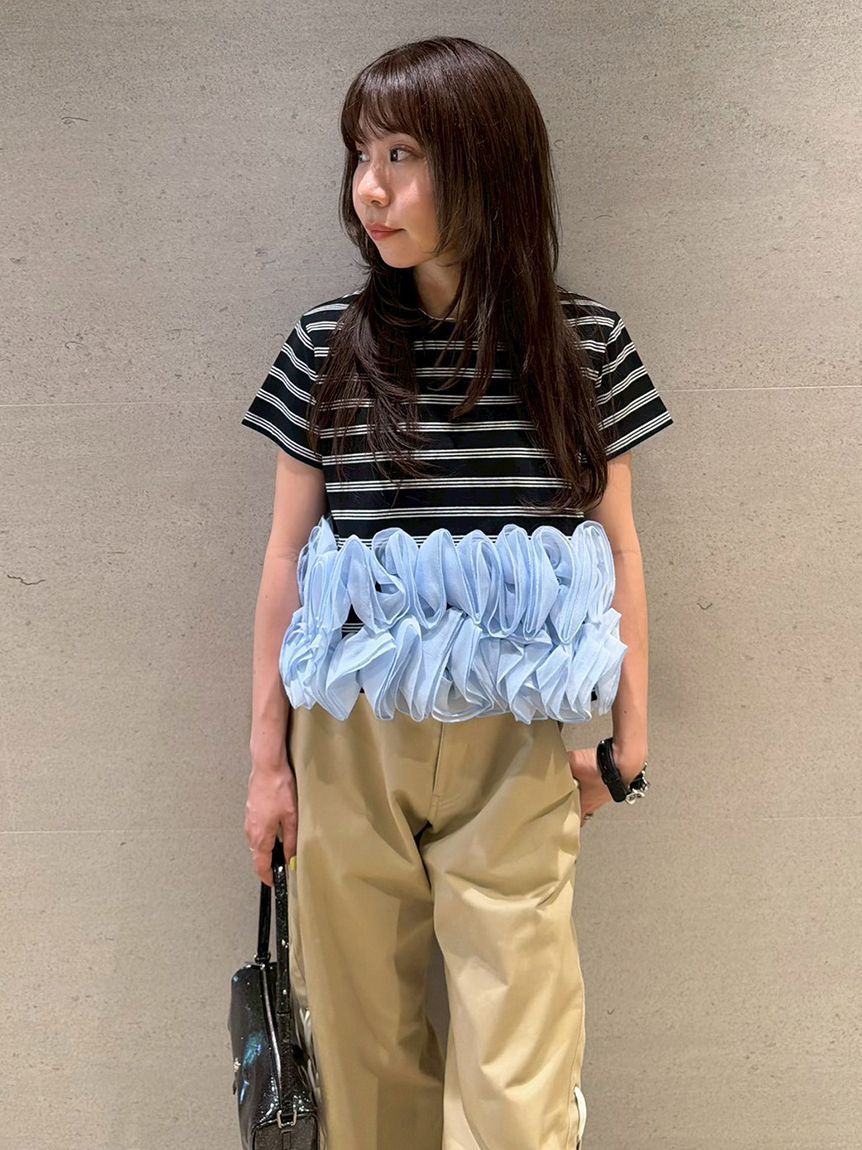 LILY BROWN「ボリュームフリルカットトップス」|Tシャツ・カットソー|