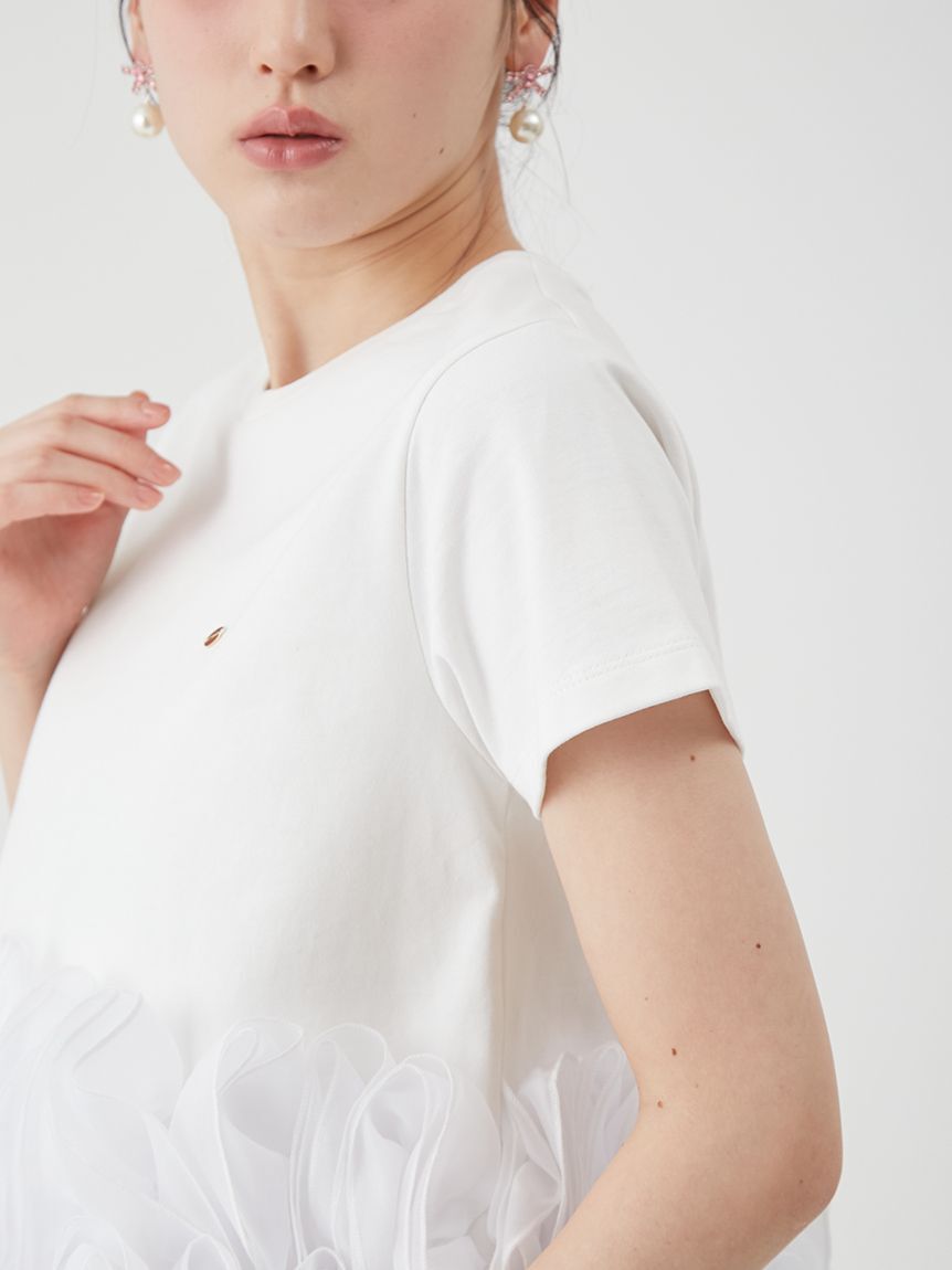 LILY BROWN「ボリュームフリルカットトップス」|Tシャツ・カットソー|