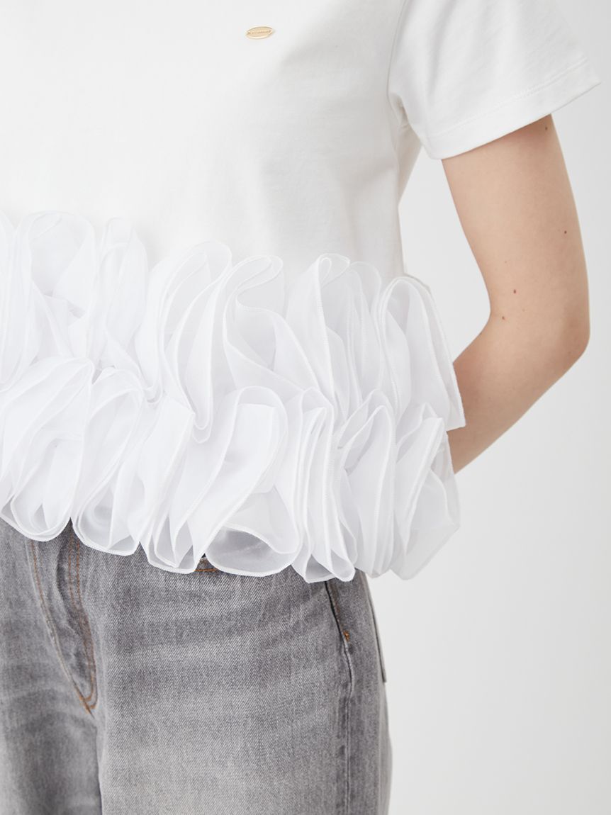 LILY BROWN「ボリュームフリルカットトップス」|Tシャツ・カットソー|