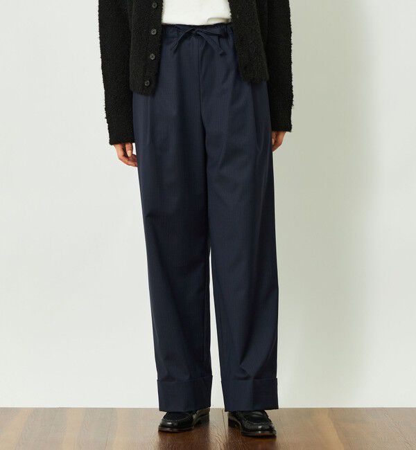 MACKINTOSH PHILOSOPHY「GREY LABEL ウールストライプイージーパンツ」|その他|ネイビー
