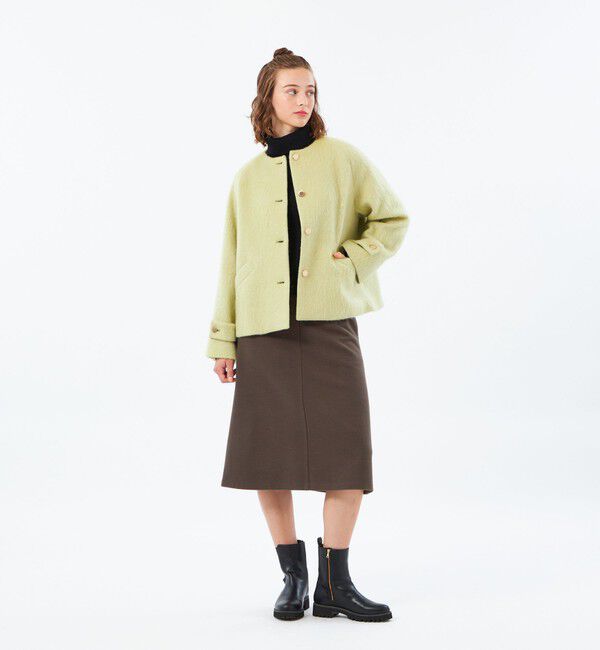 MACKINTOSH PHILOSOPHY「【WELBURY NO COLLAR SHORT(ウェルベリーノーカラーショート)】ウールシャギー製」|その他|