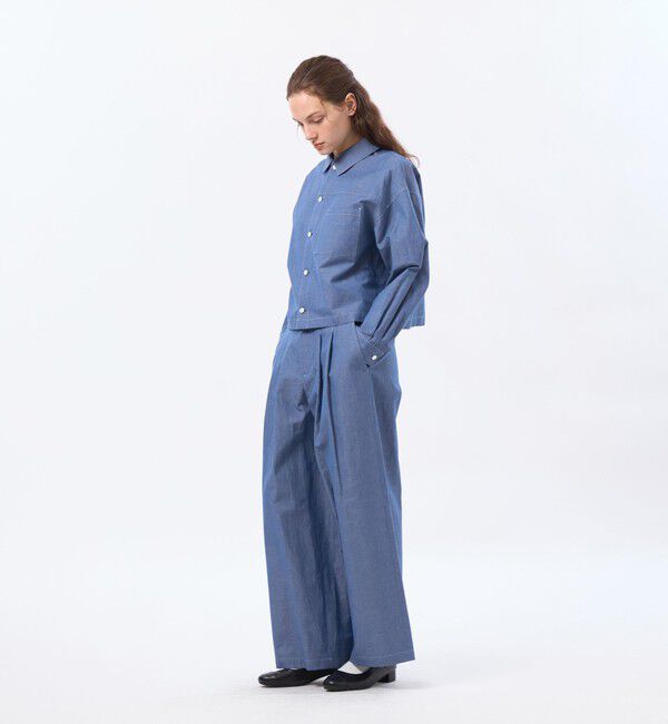 MACKINTOSH PHILOSOPHY「ハケメコットンリネンタックパンツ」|デニム|