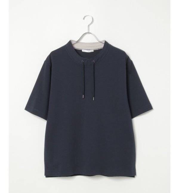 ikka「冷感ルーイカラー5分袖」|Tシャツ・カットソー|