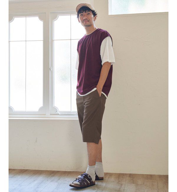 ikka「6.5分丈ドビーハーフパンツ」|その他|