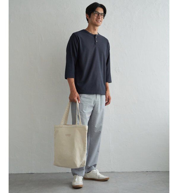 ikka「【吸水速乾】ドライサーマルヘンリーネック七分袖Tシャツ」|Tシャツ・カットソー|