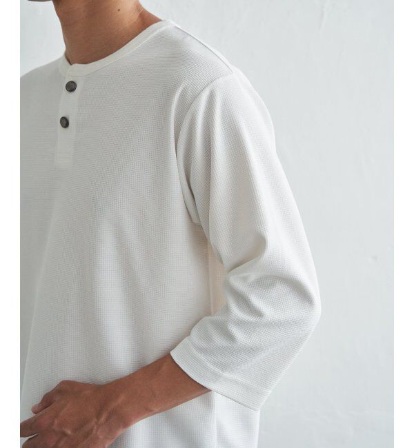 ikka「【吸水速乾】ドライサーマルヘンリーネック七分袖Tシャツ」|Tシャツ・カットソー|