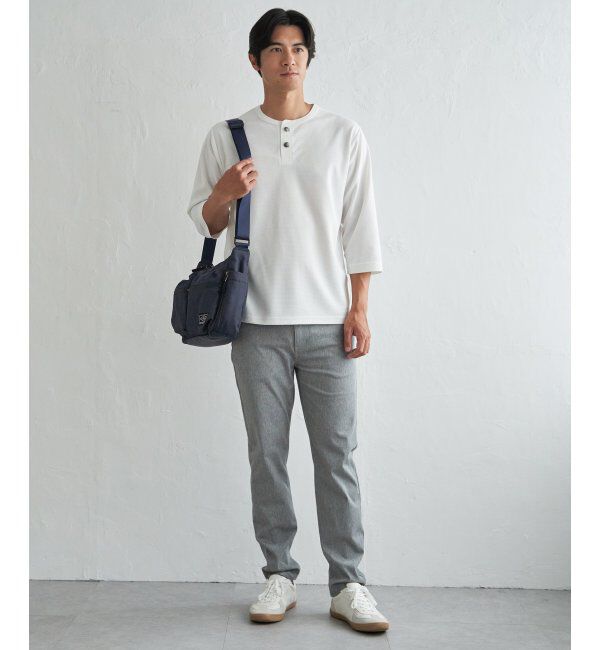 ikka「【吸水速乾】ドライサーマルヘンリーネック七分袖Tシャツ」|Tシャツ・カットソー|