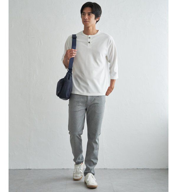 ikka「【吸水速乾】ドライサーマルヘンリーネック七分袖Tシャツ」|Tシャツ・カットソー|