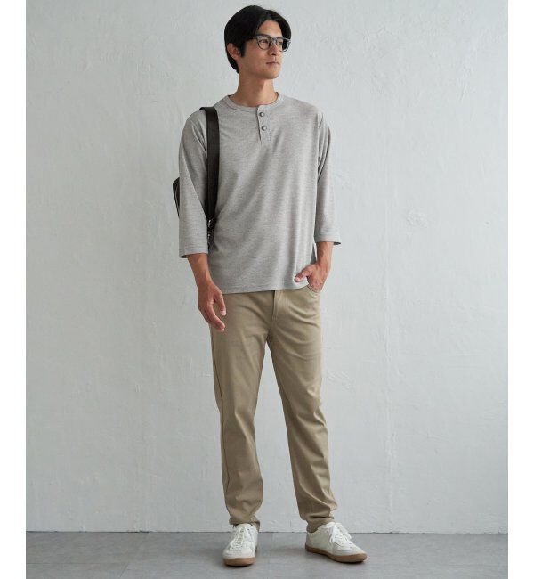 ikka「【吸水速乾】ドライサーマルヘンリーネック七分袖Tシャツ」|Tシャツ・カットソー|
