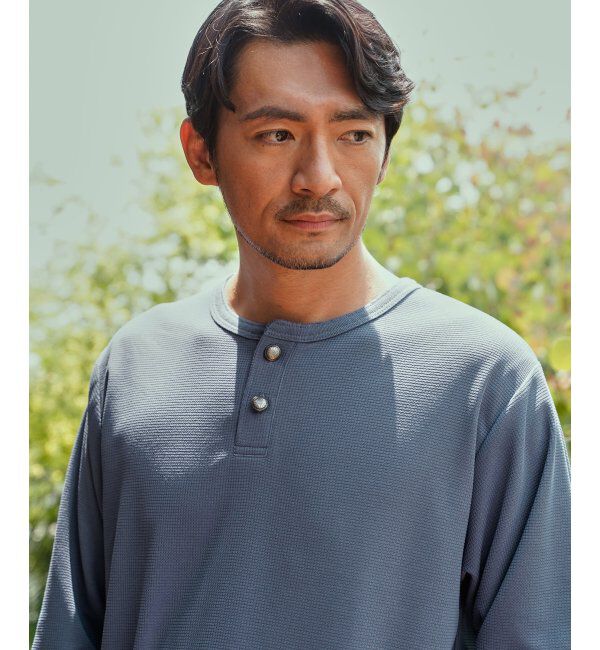 ikka「【吸水速乾】ドライサーマルヘンリーネック七分袖Tシャツ」|Tシャツ・カットソー|