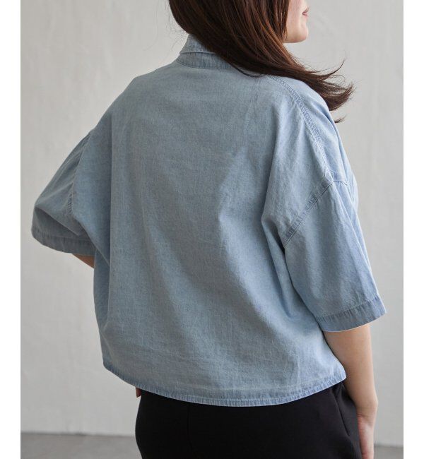 VENCE share style「デニム半袖シャツ」|シャツ・ブラウス|