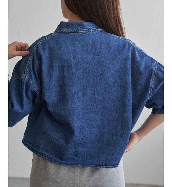 VENCE share style「デニム半袖シャツ」|シャツ・ブラウス|