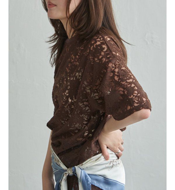 VENCE share style「シアーレース半袖プルオーバー」|その他|