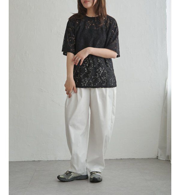 VENCE share style「シアーレース半袖プルオーバー」|その他|