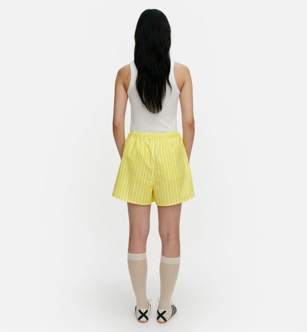 Marimekko「Diagonaali Piccolo ショートパンツ」|チノ|
