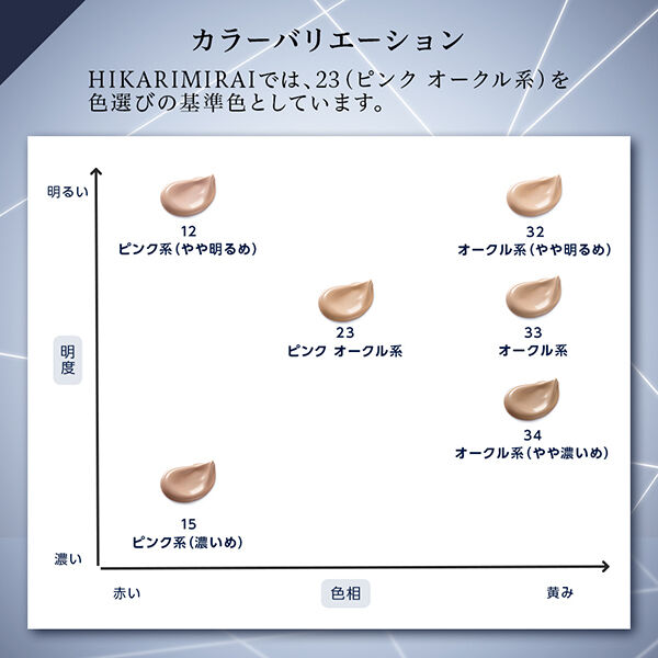  「HIKARIMIRAI コントラスト クリーム ファンデーション 33オークル系 (25g)」|ファンデーション|