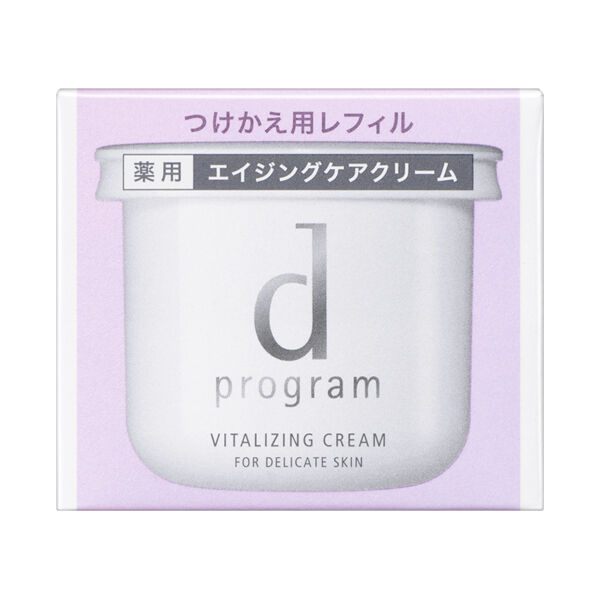  「d プログラム バイタライジングクリーム 詰替え/なめらかにやさしく広がり、うるおい密封/無香料 (45g)」|美容液・オイル・クリーム|