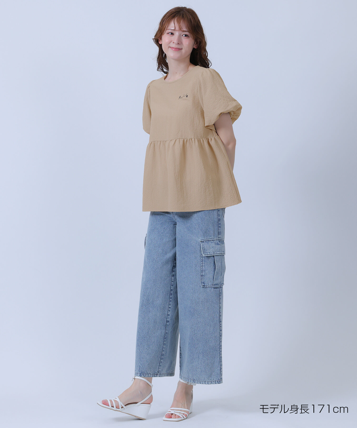 MARY QUANT「シアサッカーペプラム ブラウス」|シャツ・ブラウス|