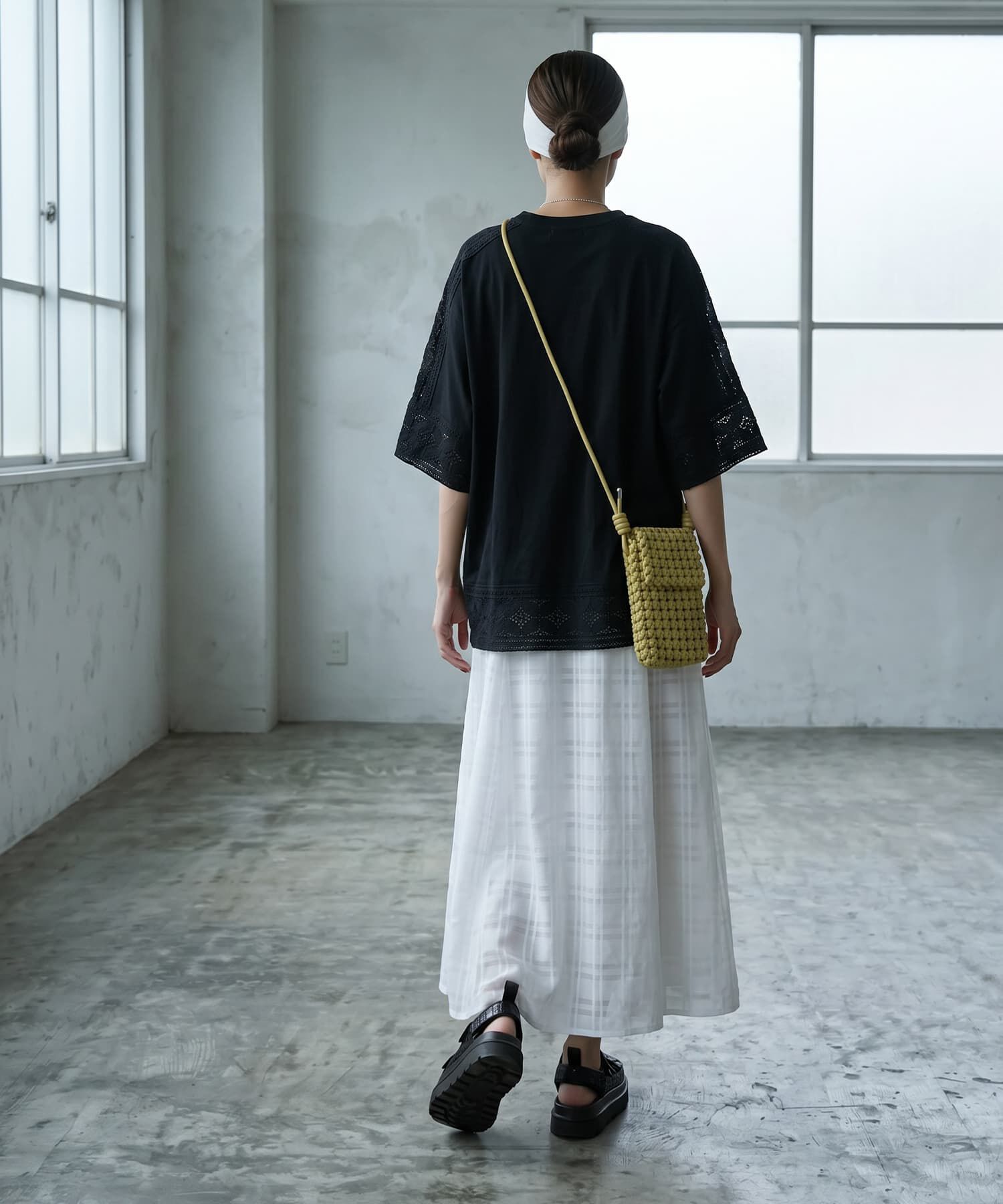STYLE DELI「【BLK001】レースパッチワークデザインTシャツ」|Tシャツ・カットソー|