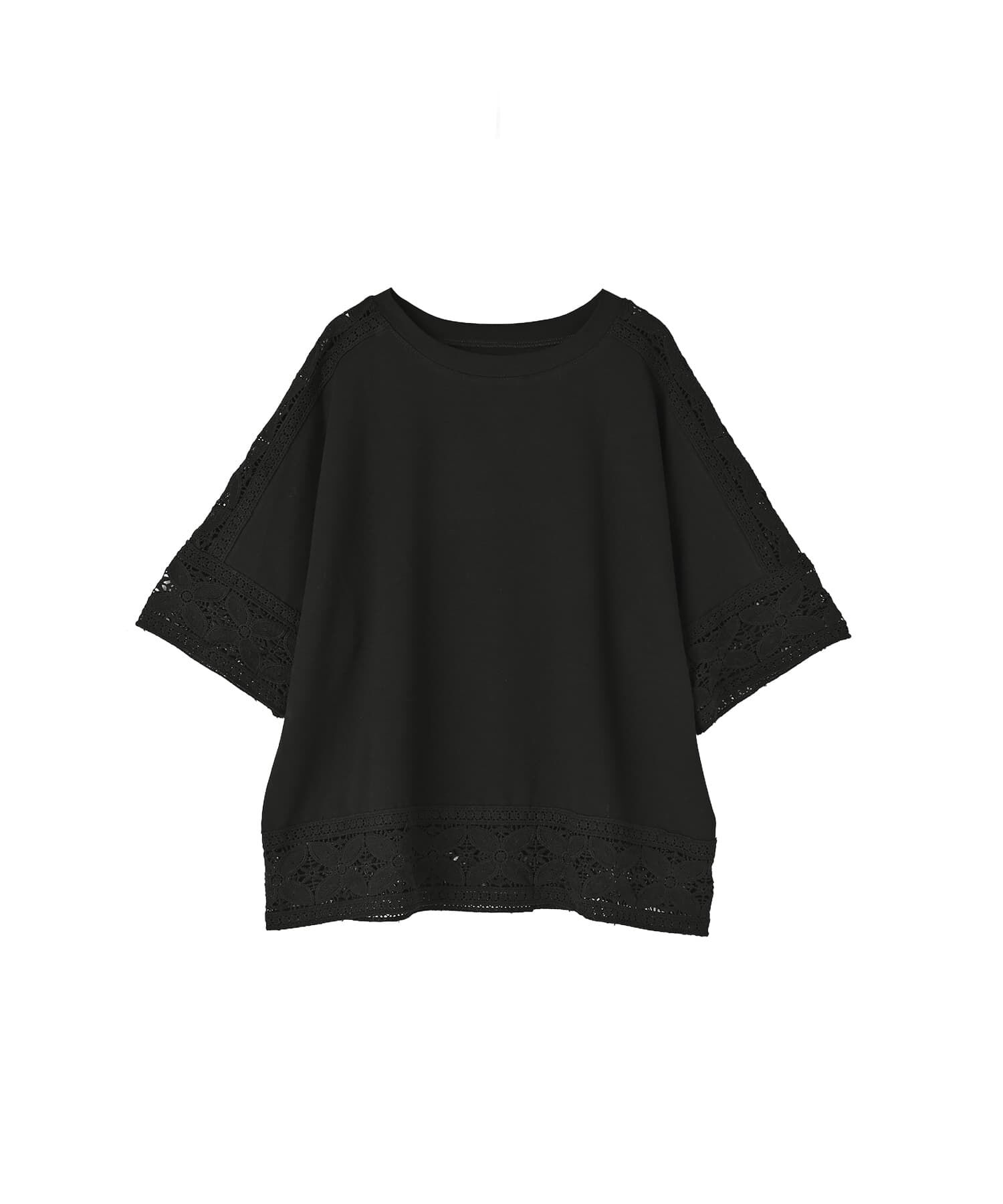 STYLE DELI「【BLK001】レースパッチワークデザインTシャツ」|Tシャツ・カットソー|