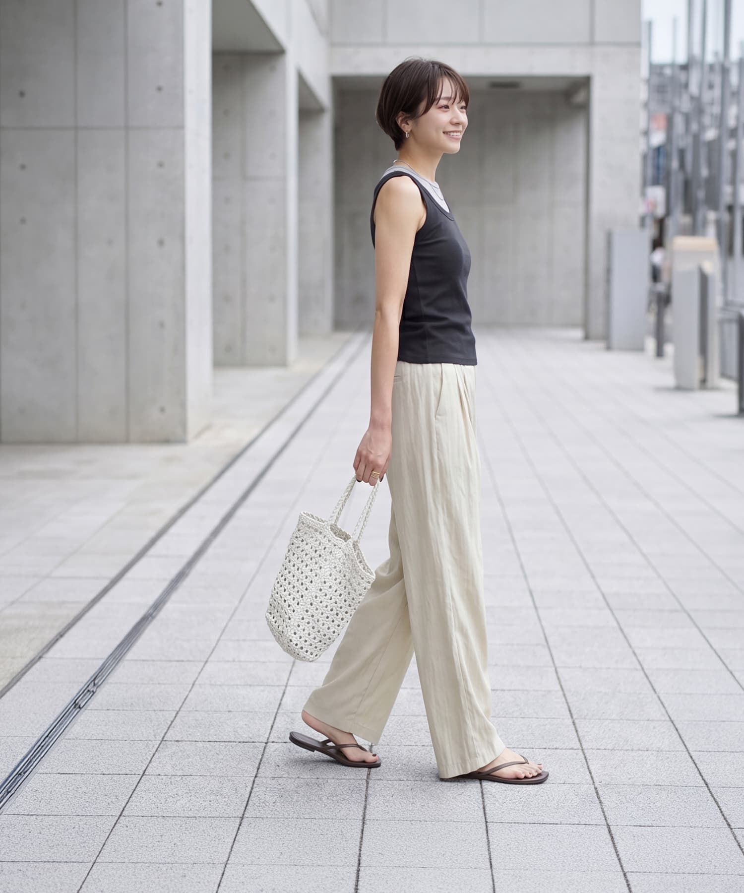 STYLE DELI「カップ付き内側シアーレイヤードタンク」|タンクトップ|