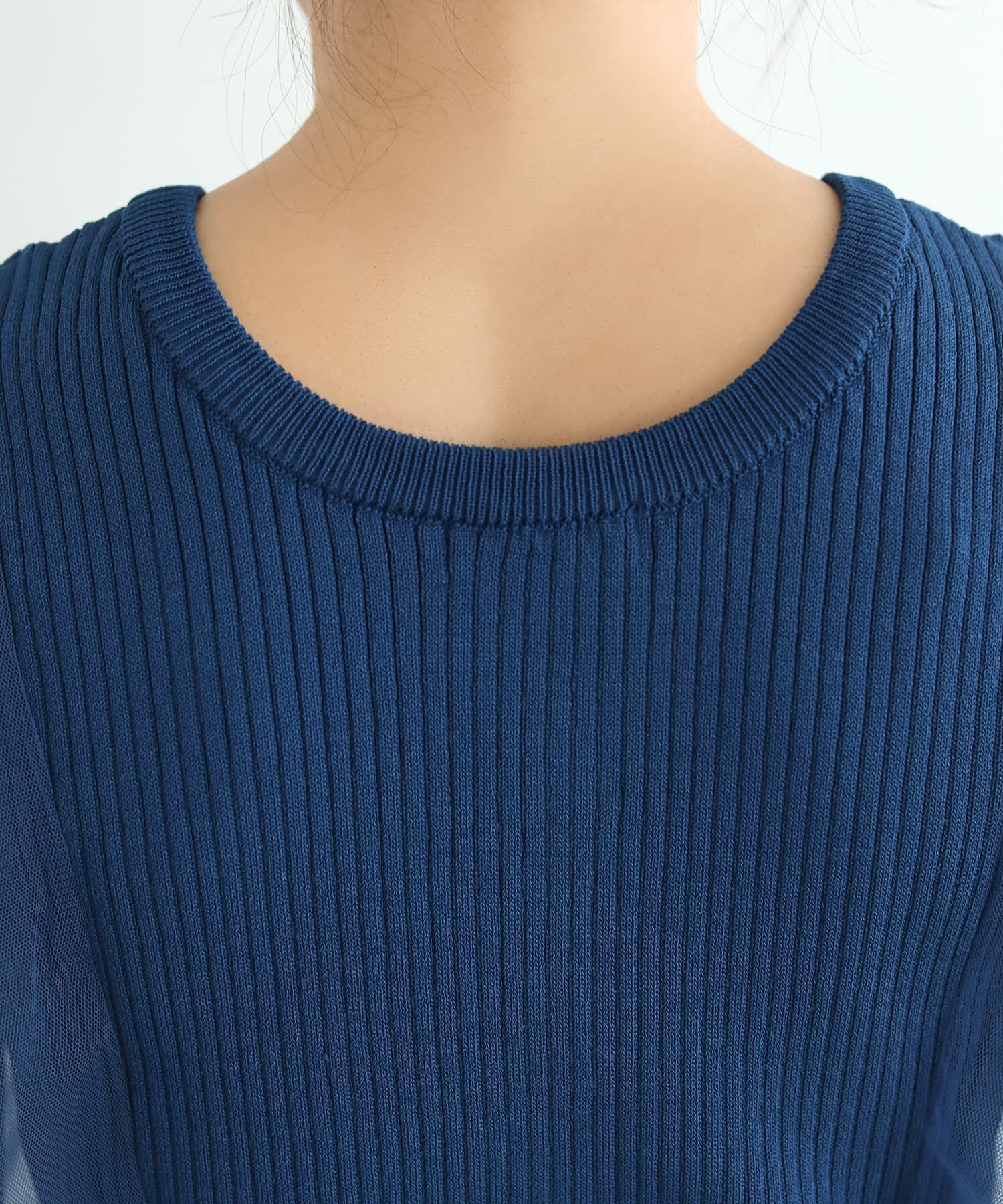 STYLE DELI「【LUXE】サイドチュールノースリニットトップス」|タンクトップ|