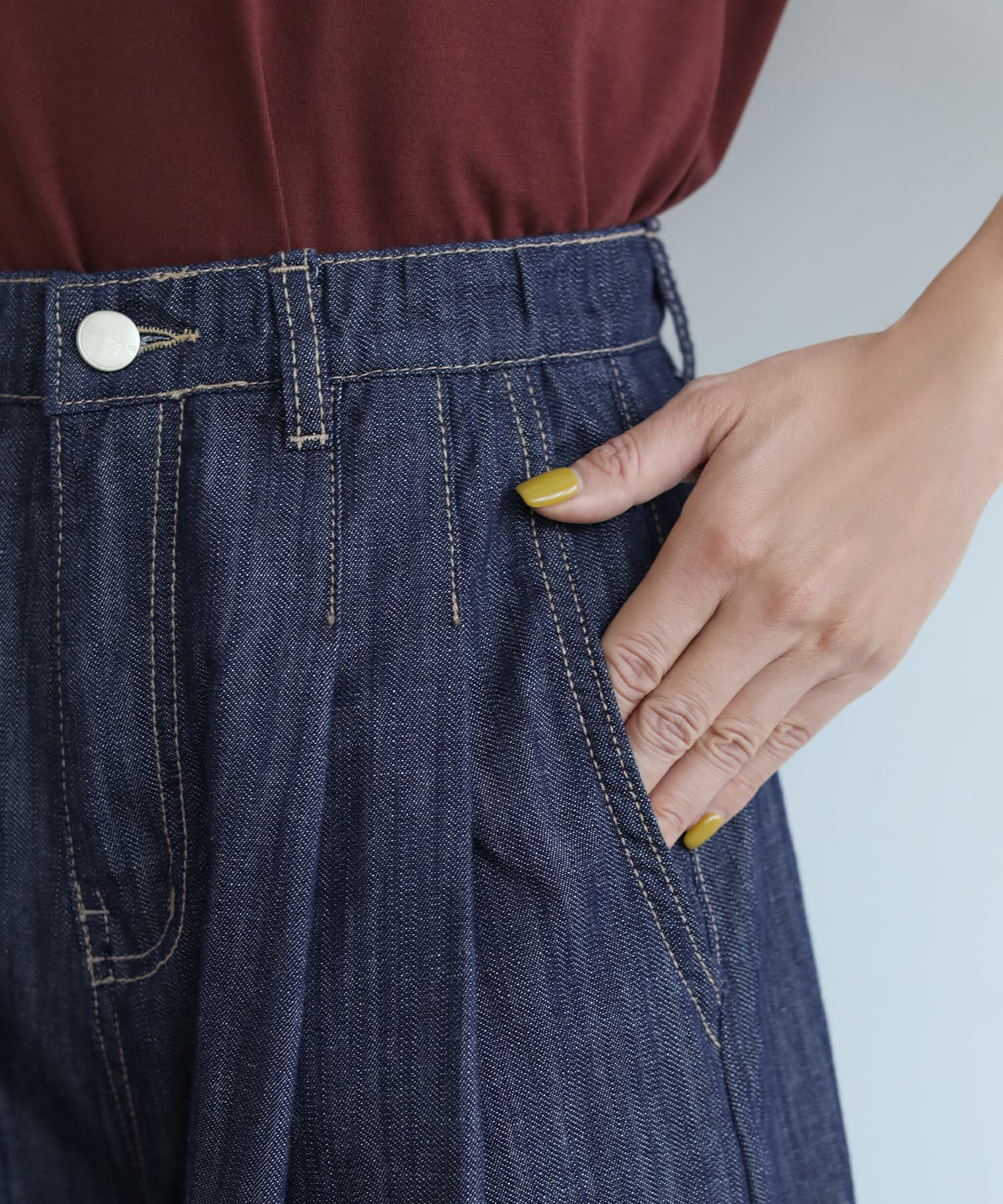 STYLE DELI「【内ゴム入り】薄手で柔らかデニムガウチョパンツ」|その他|