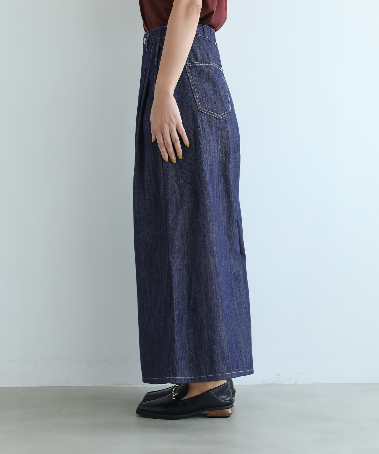 STYLE DELI「【内ゴム入り】薄手で柔らかデニムガウチョパンツ」|その他|