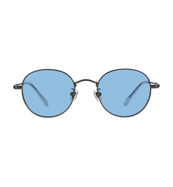 「ボストン型 サングラス | 丸型 メタル カラーレンズ おしゃれ 紫外線対策 UVカット TREND SUNGLASSES」|サングラス|グレー