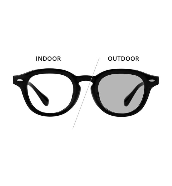 「【WEB限定】SUNCUTGlasses/UV100%CUT ウェリントン型 調光サングラス | 紫外線で色が変わる 紫外線対策」|サングラス|