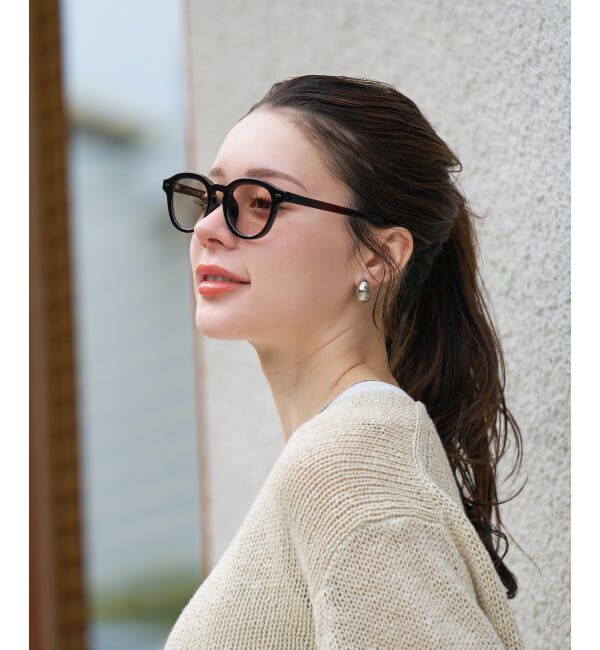  「【WEB限定】SUNCUTGlasses/UV100%CUT ウェリントン型 調光サングラス | 紫外線で色が変わる 紫外線対策」|サングラス|