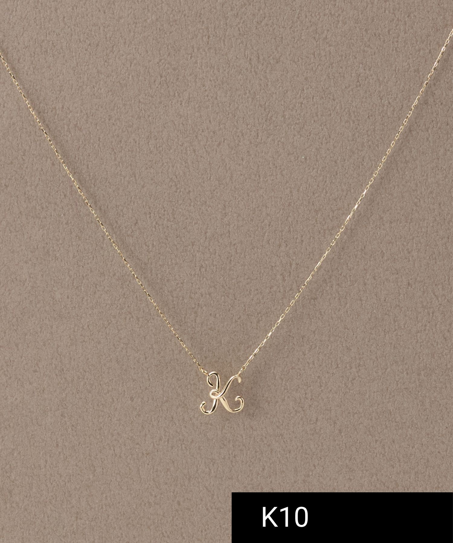 JUPITER「【K10】イニシャルネックレス」|ネックレス|Ｋ