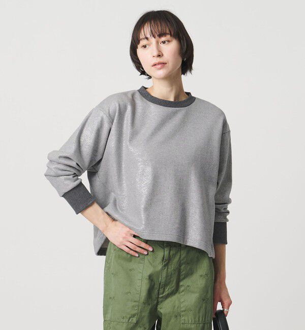 UNITED ARROWS「フォイルプリント スウェット」|スウェット・ジャージ|SILVER