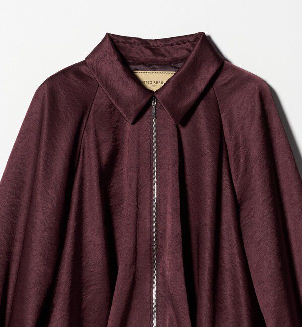 UNITED ARROWS「サテン ボリュームギャザー ブルゾン ‐ウォッシャブル‐」|ブルゾン・スタジャン|
