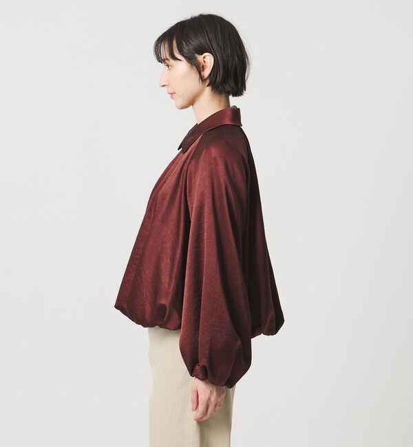 UNITED ARROWS「サテン ボリュームギャザー ブルゾン ‐ウォッシャブル‐」|ブルゾン・スタジャン|
