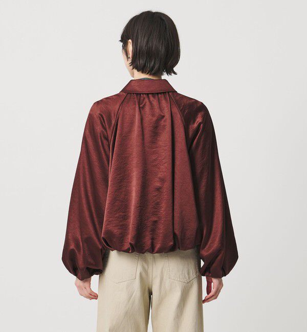 UNITED ARROWS「サテン ボリュームギャザー ブルゾン ‐ウォッシャブル‐」|ブルゾン・スタジャン|